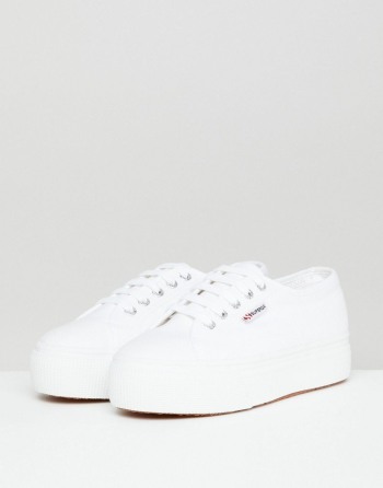 Superga 2790 Linea Flatform Chunky Bijele - Ženske Tenisice | 16354KSCO